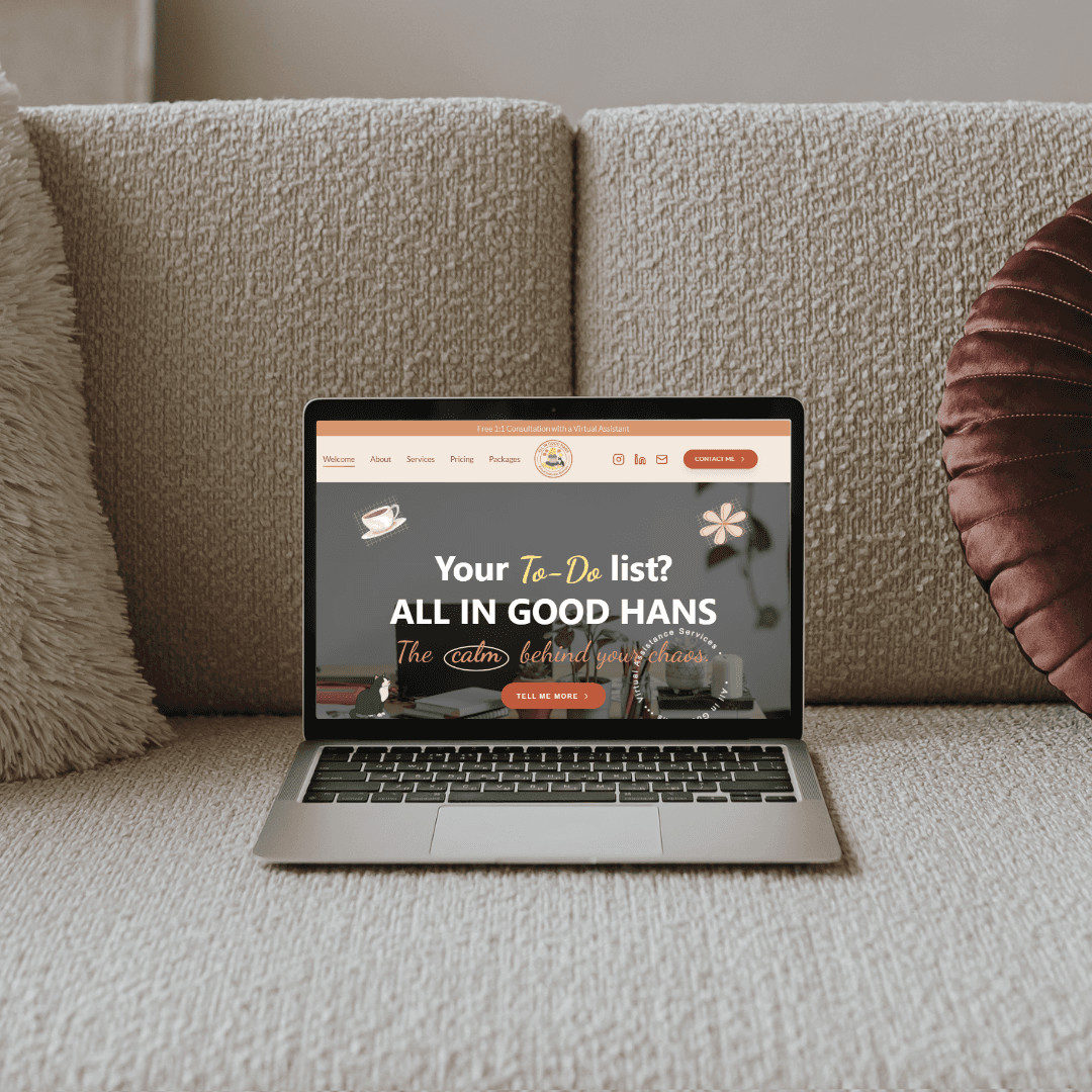 All in Good Hans website design