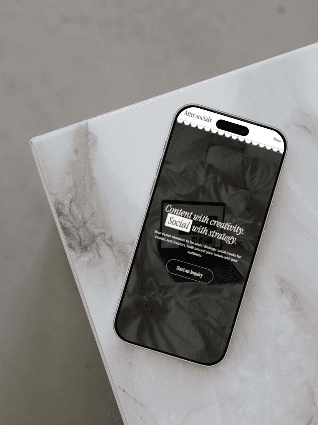 Amr.socials mobile website
