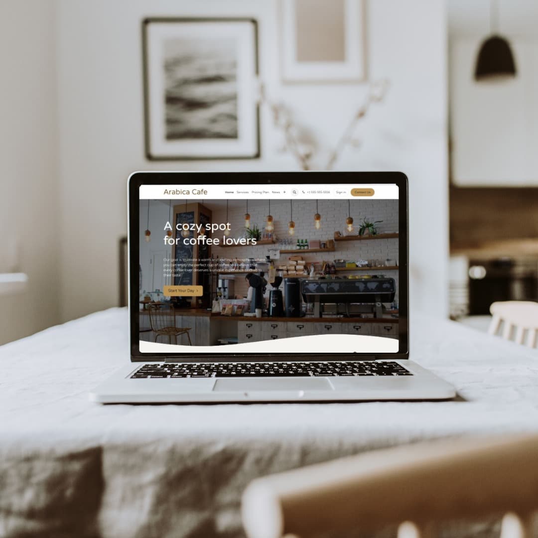 Cafe website design